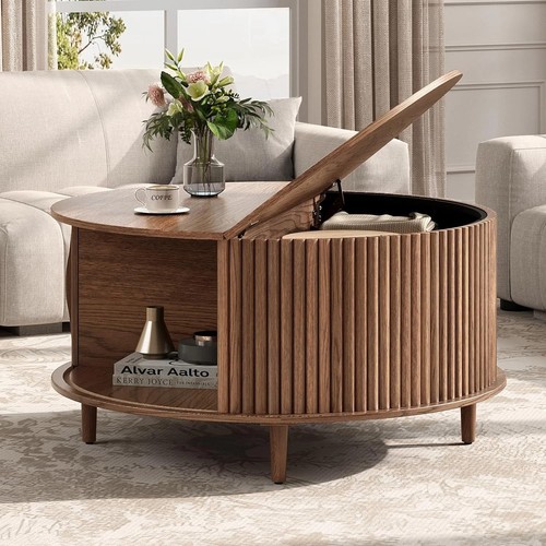 Round coffee table - round,