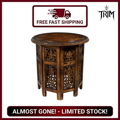 Solid wood end table hand - wood,