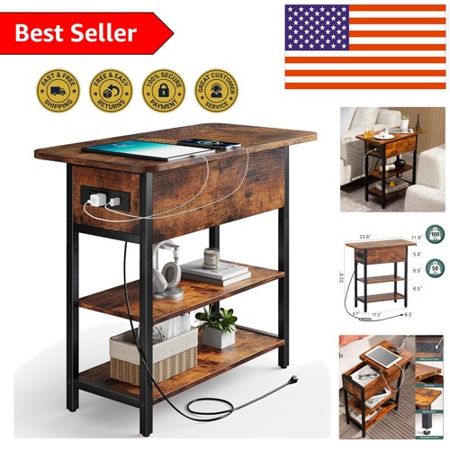 Rustic end table - table, with
